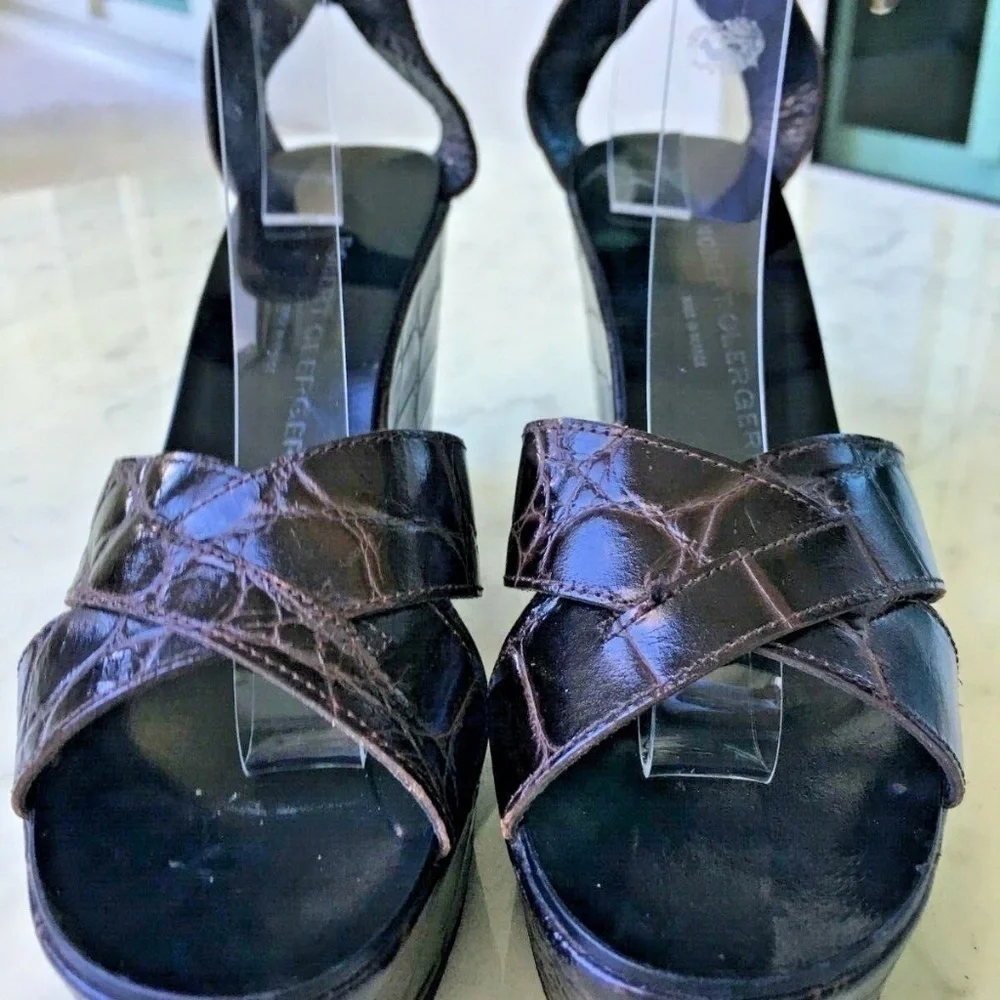 AUTHENTIC ROBERT CLERGERIE WEDGE PLATFROM SANDALS 38.5 - 8 1/2